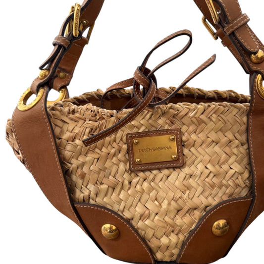 Dolce & Gabbana Raffia & Leather Resort Tote