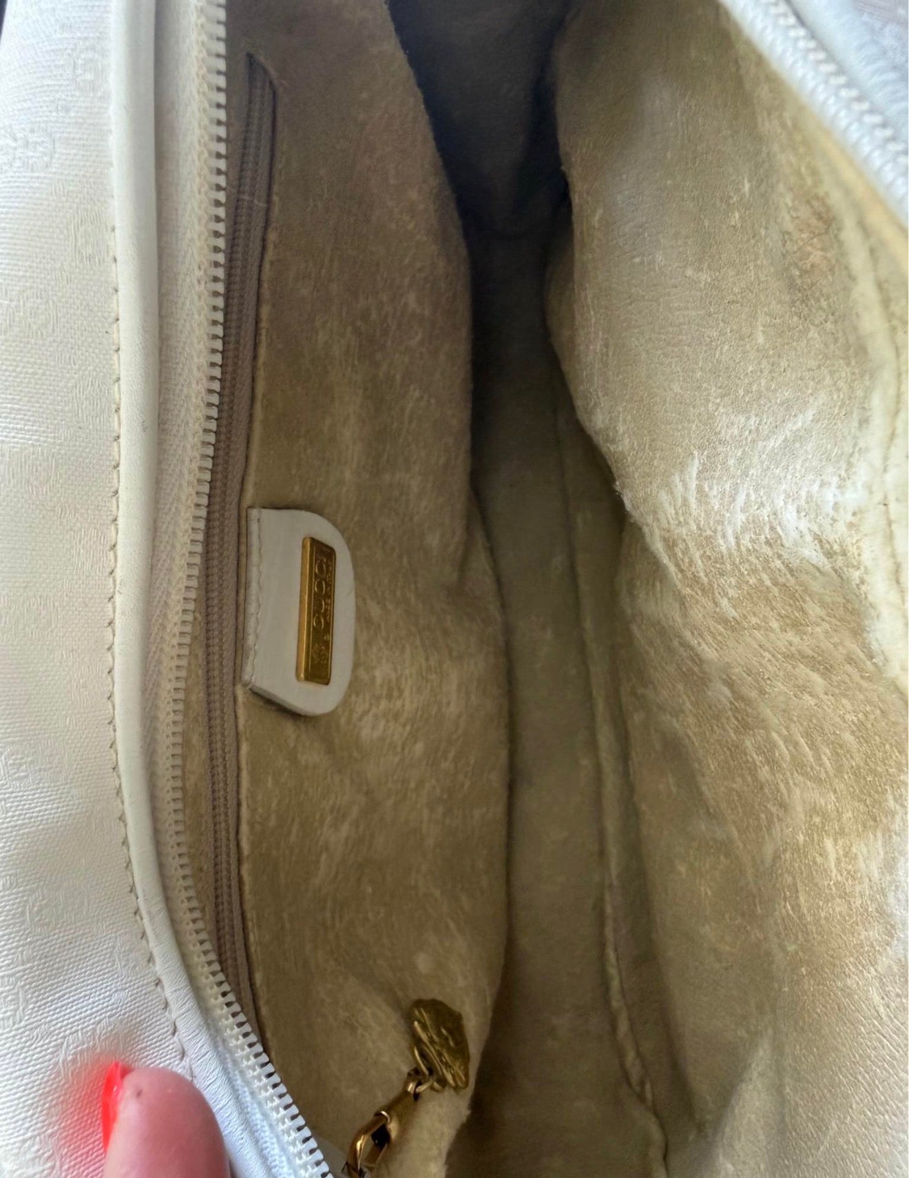 Vintage White Gucci Crossbody Bag