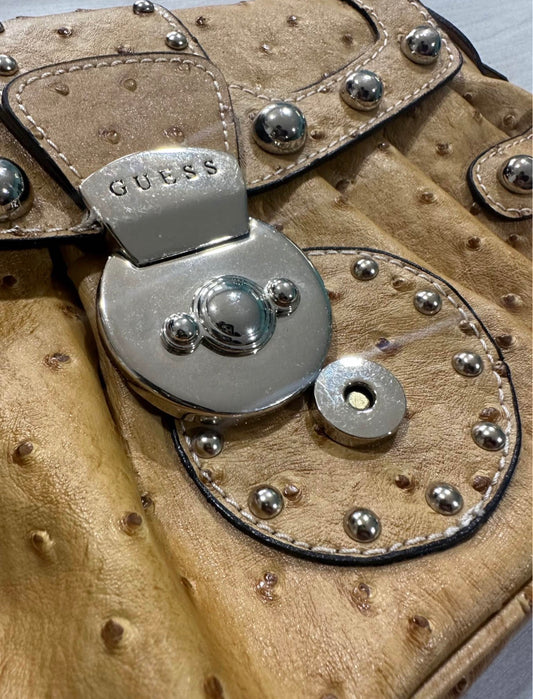 Guess Faux Ostrich Baguette Shoulder Bag