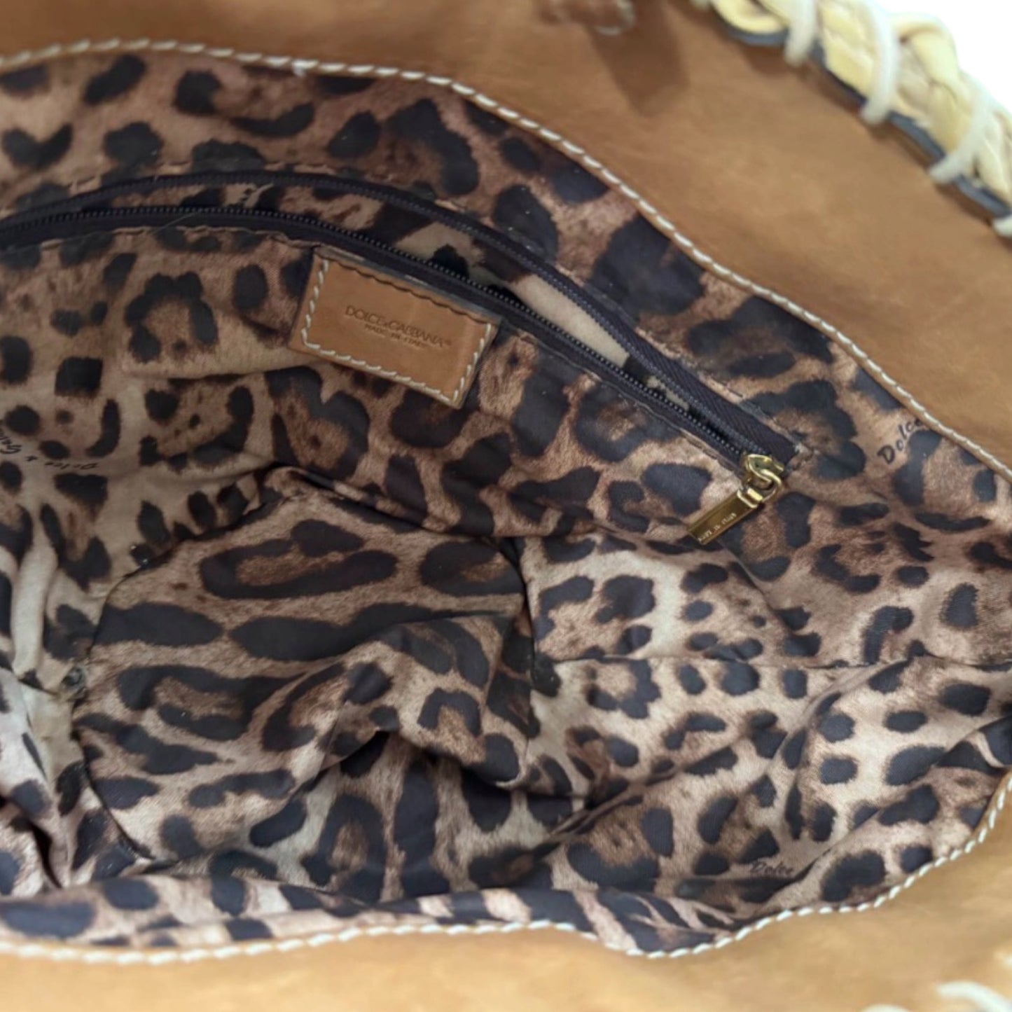 Dolce & Gabbana Raffia & Leather Resort Tote