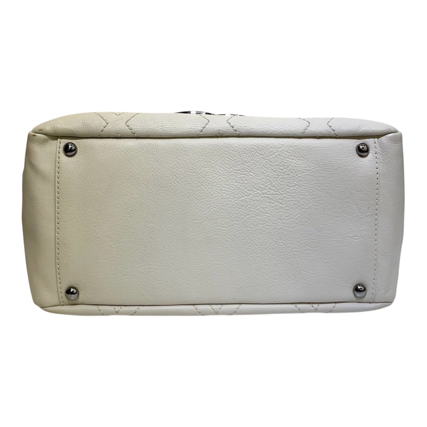 CHANEL Diamond Stitch Tote Bag | White Caviar Leather