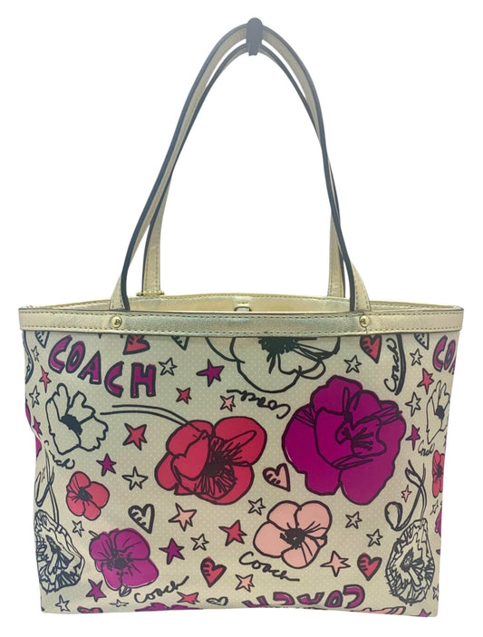 Coach Poppy Graffiti Kyra Glam Tote – Pink Patent Hangtag