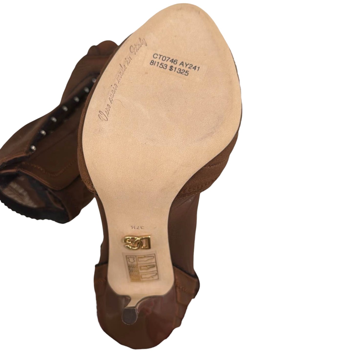 Dolce & Gabbana “Bette” Sculptural Peep-Toe High Heel Booties