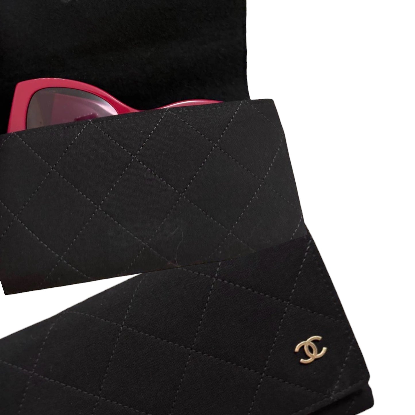 Chanel Burgundy Oval Sunglasses
