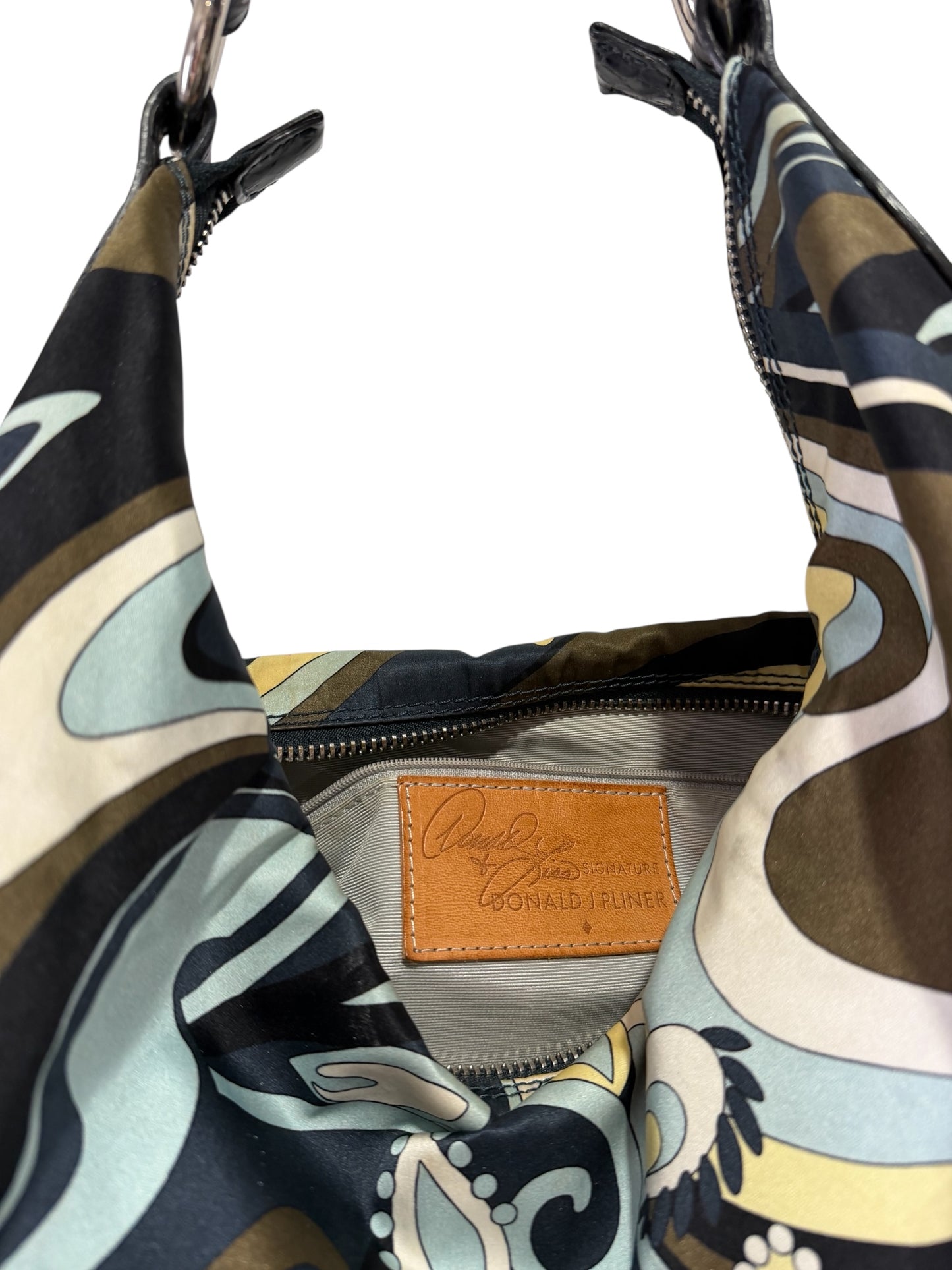 Donald J. Pliner Signature Silk Print Hobo Bag