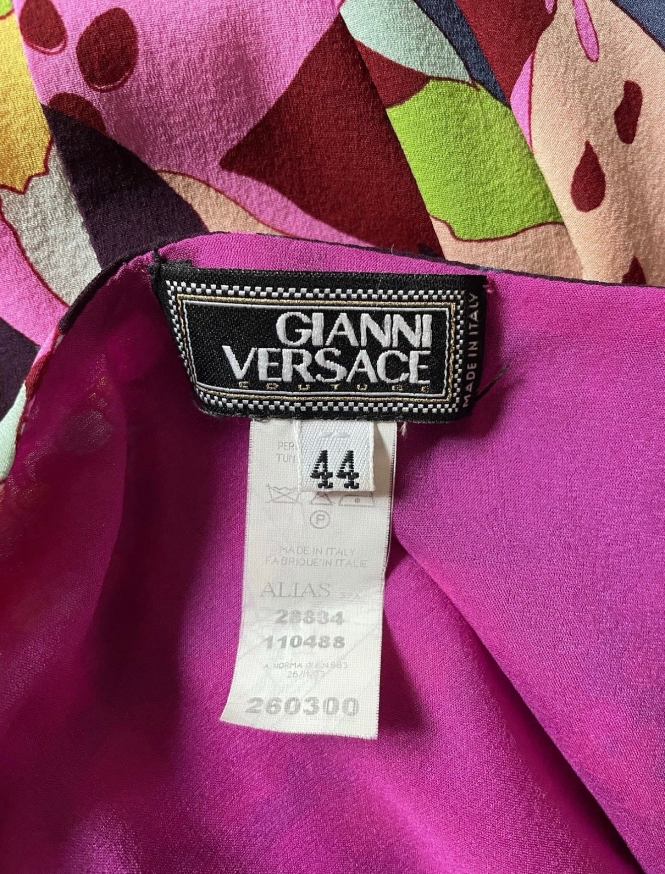 Vintage Gianni Versace 2003 Runway Silk Floral Dress – One Shoulder Cutout