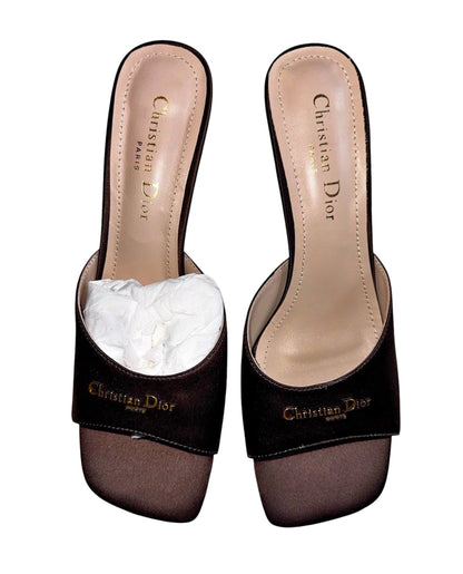 Christian Dior Paris Leather Slide Heels