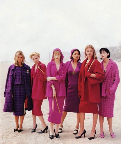 Vintage Chanel Fall 1995 Runway Tweed CC Dress – Iconic Karl Lagerfeld Era