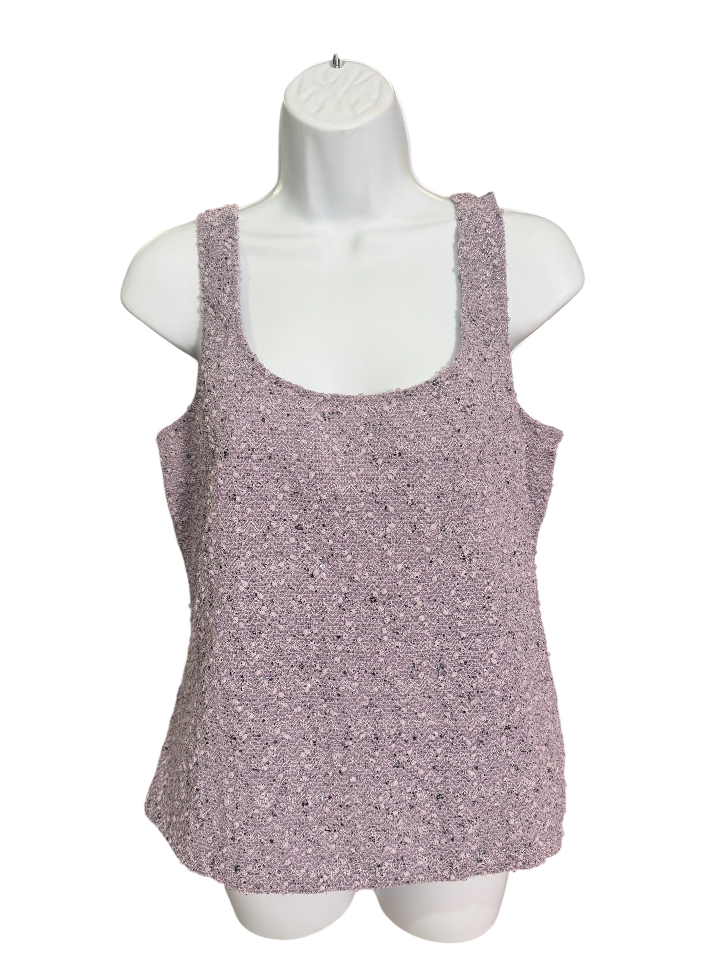Vintage Lavender 2-Piece Evening Set – Textured Sequin Top & Jacket