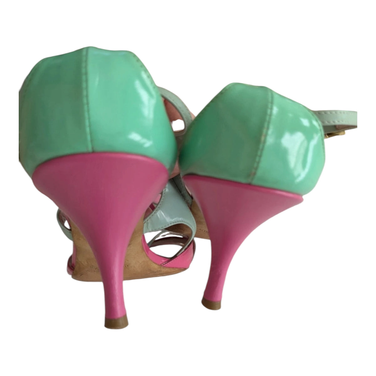 Emilio Pucci Fuchsia & Mint Strappy Heels