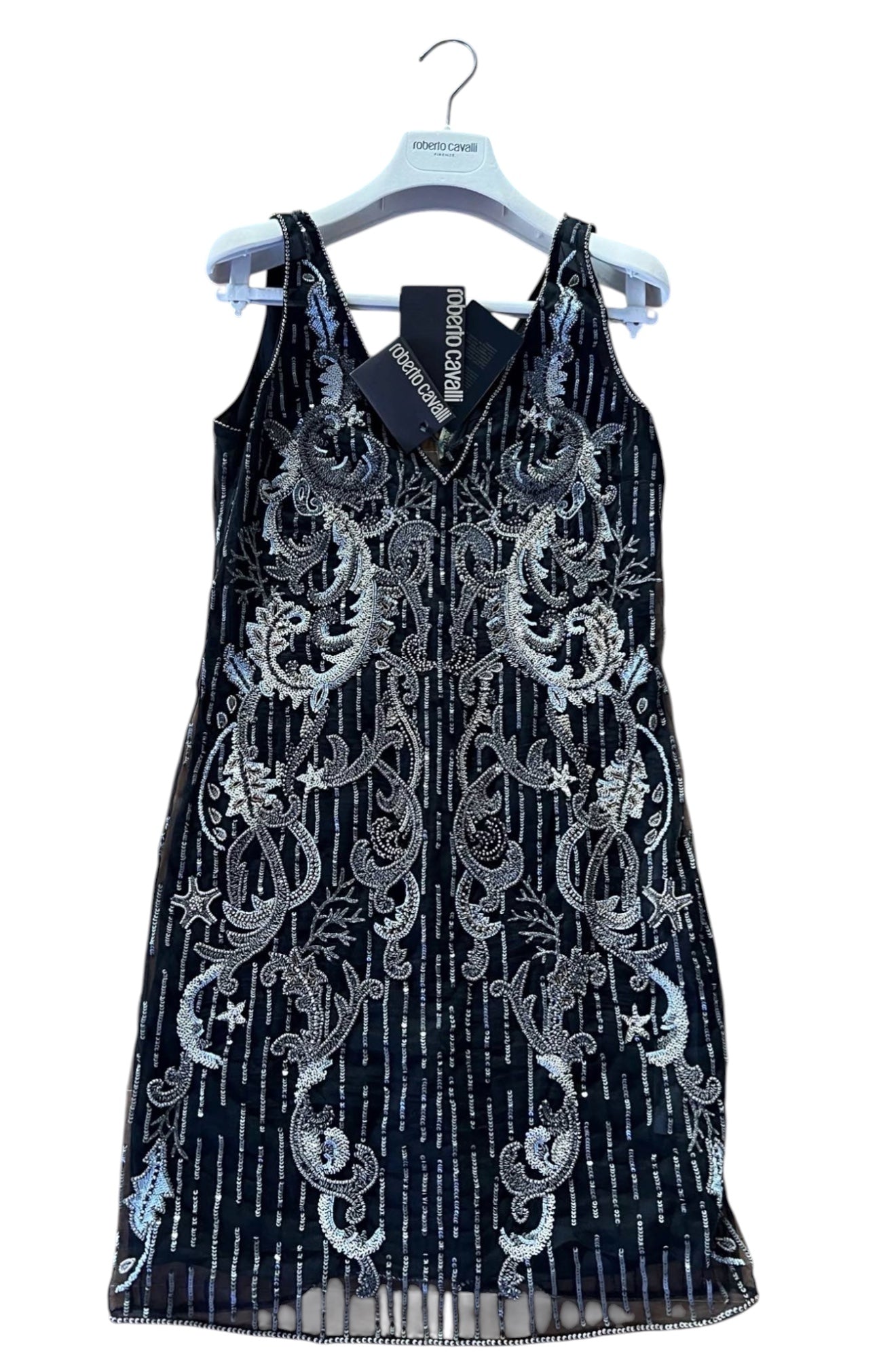Roberto Cavalli Beaded Mini Dress – NWT Luxury Piece