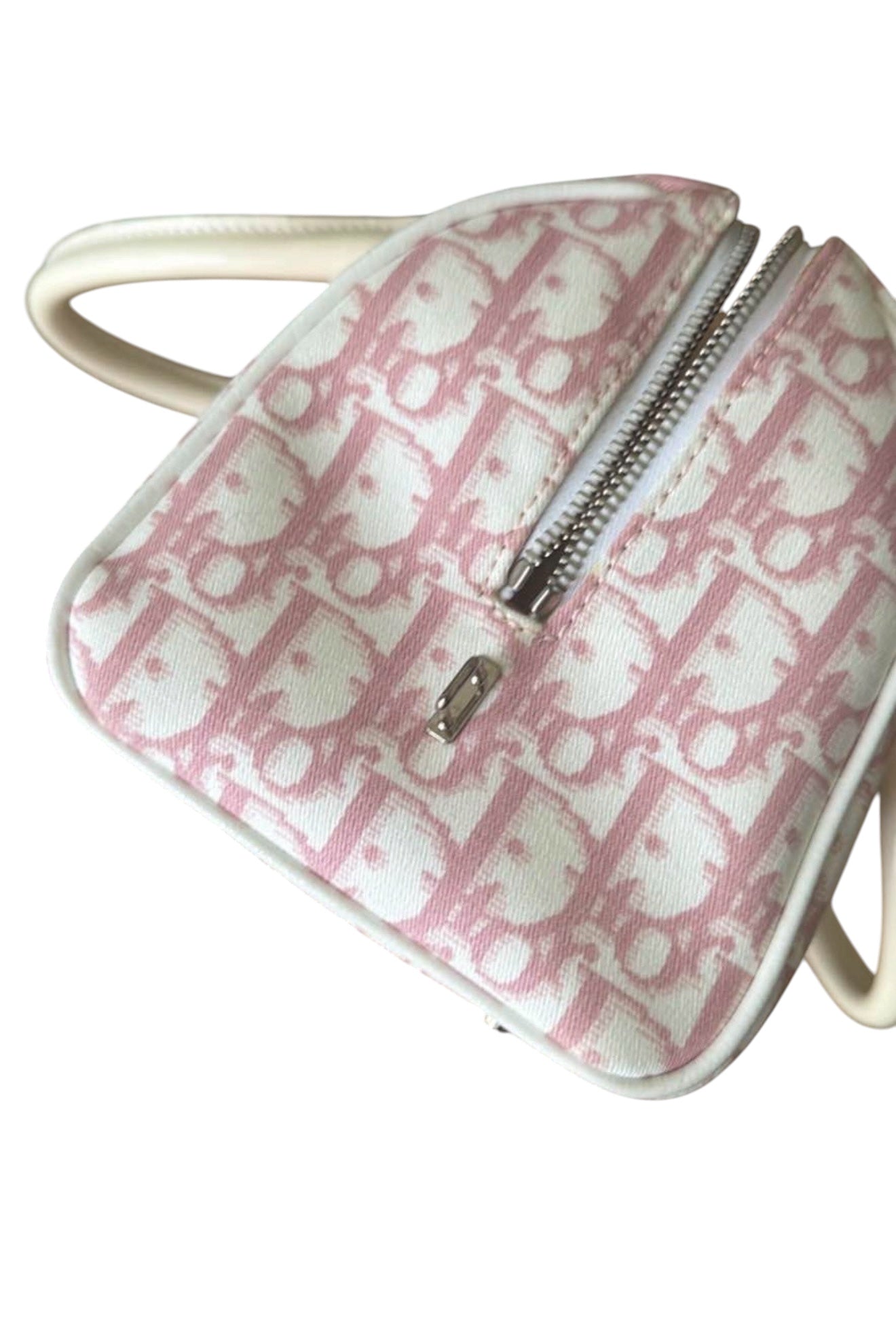 Dior Girly Trotter Boston Bag (Pink Floral Appliqué)