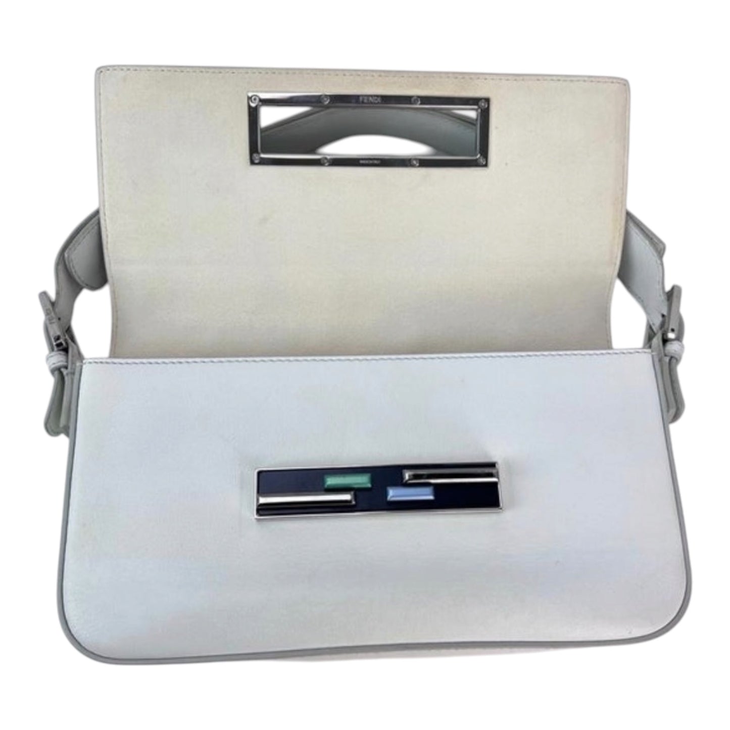 Fendi Vitello Dolce Crystal Baguette shoulder bag