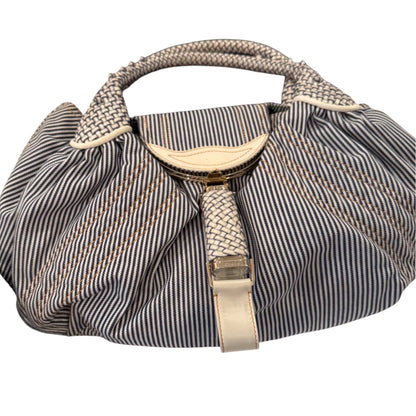 Rare Fendi Spy Denim Stripe Handbag