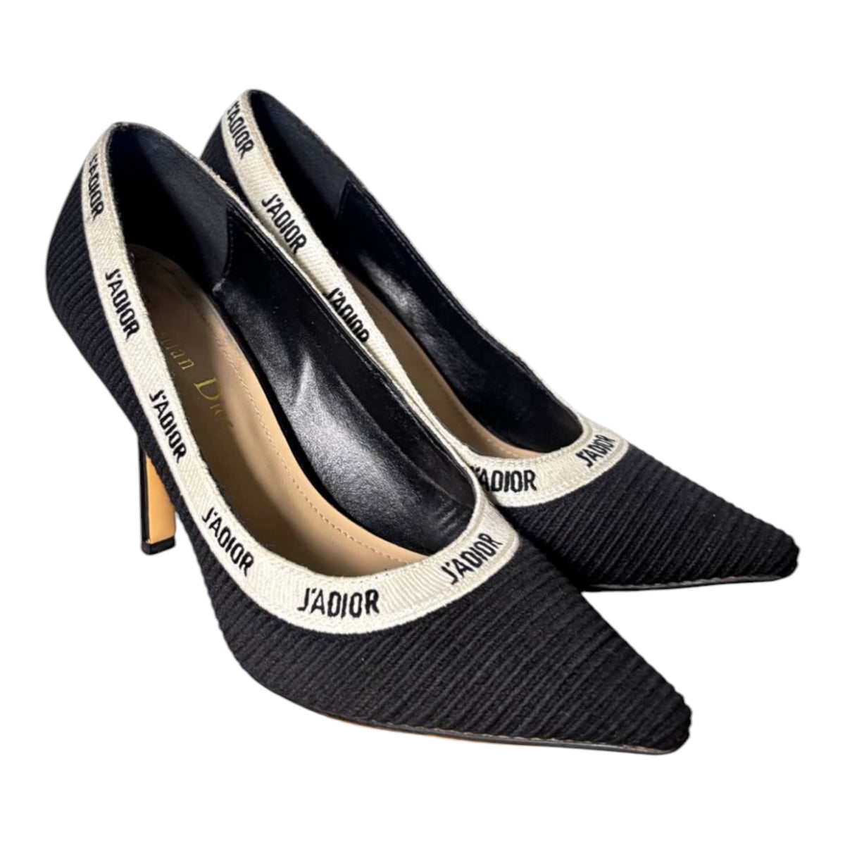 Dior Black J’Adior Ribbon Pointed-Toe Pumps