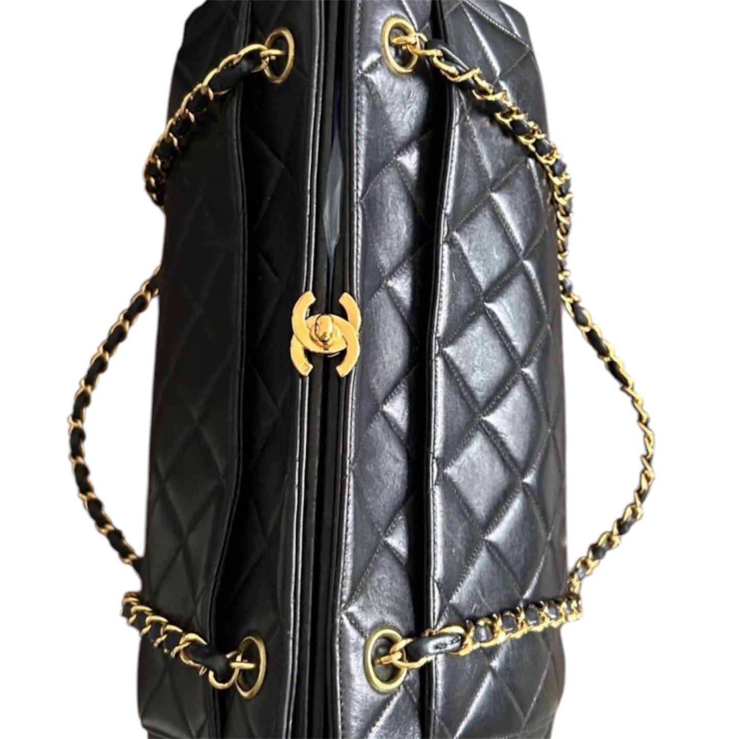 Chanel Classic Lambskin Double Flap Shoulder Bag