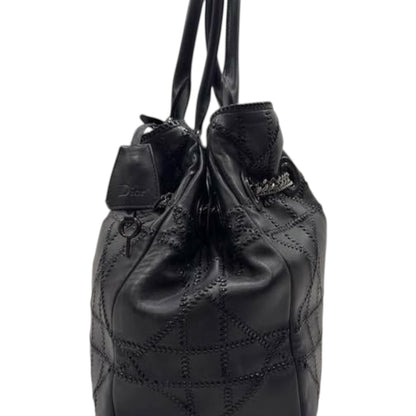 Christian Dior Chri Chri Cannage Leather Tote Bag