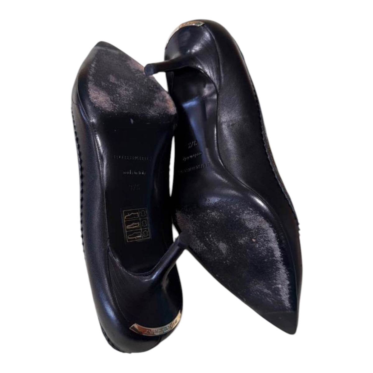 Burberry Black Embellished Pointed-Toe Pumps