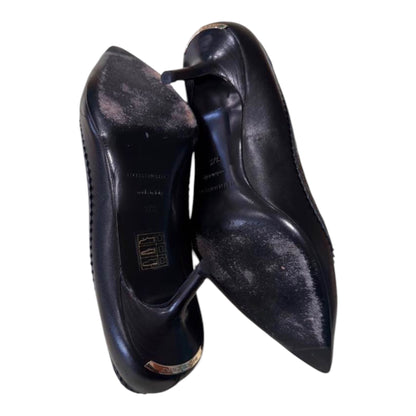 Burberry Black Embellished Pointed-Toe Pumps