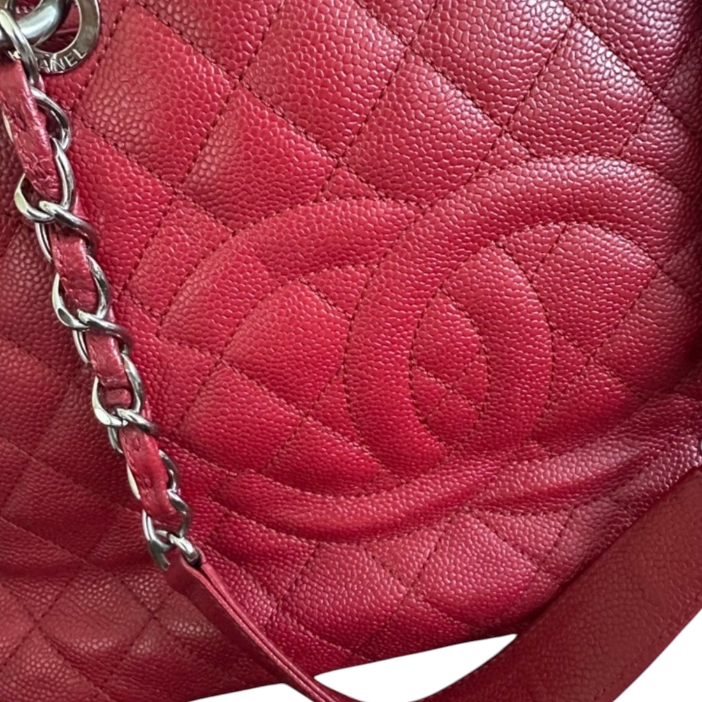 CHANEL GST Grand Shopping Tote | Red Caviar Leather