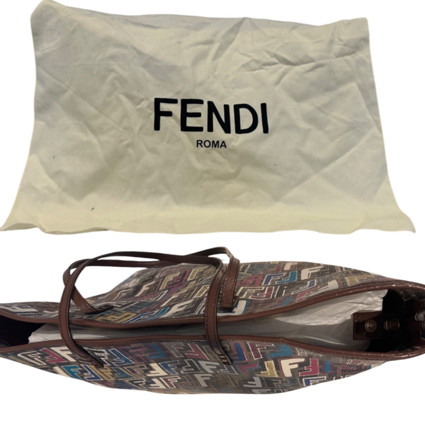 Fendi Multicolor Zucca Roll Tote Bag