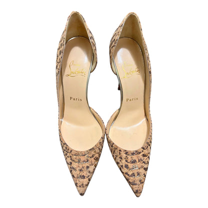 Christian Louboutin Cork Pointed-Toe D’Orsay Pumps
