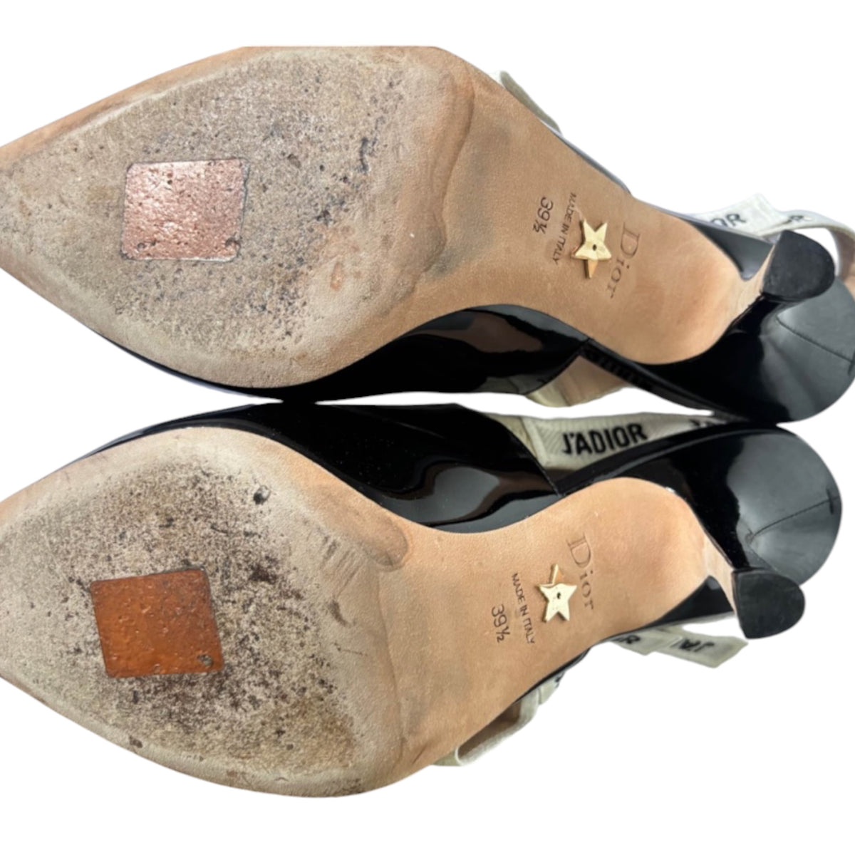Christian Dior J’Adior Black Patent Slingback Pumps