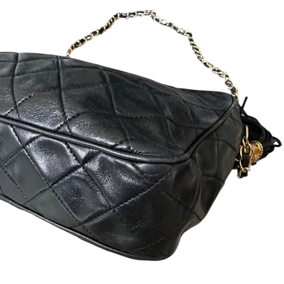 Chanel Black Quilted Tassel Shoulder Bag