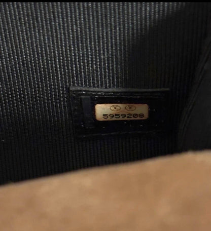 Vintage Chanel Patchwork Suede Mini Chain Bag