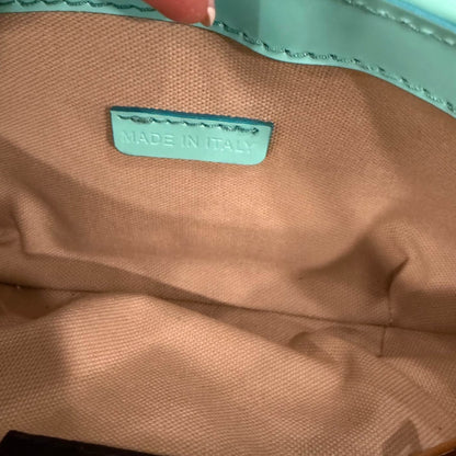 Burberry Prorsum Turquoise Lattice Check Shoulder Bag