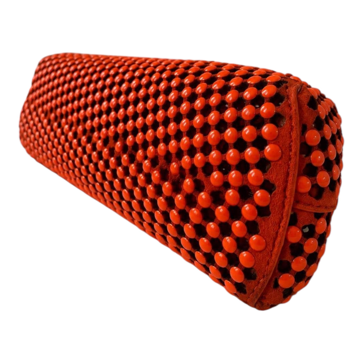 Fendi Orange Beaded Frame Shoulder Bag