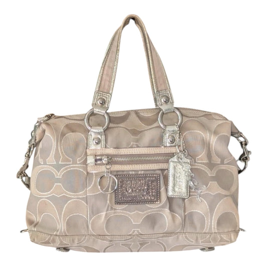 Coach Poppy Metallic Signature Glam Satchel