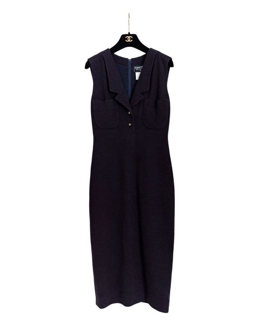 Vintage Chanel Fall 1995 Runway Tweed CC Dress – Iconic Karl Lagerfeld Era