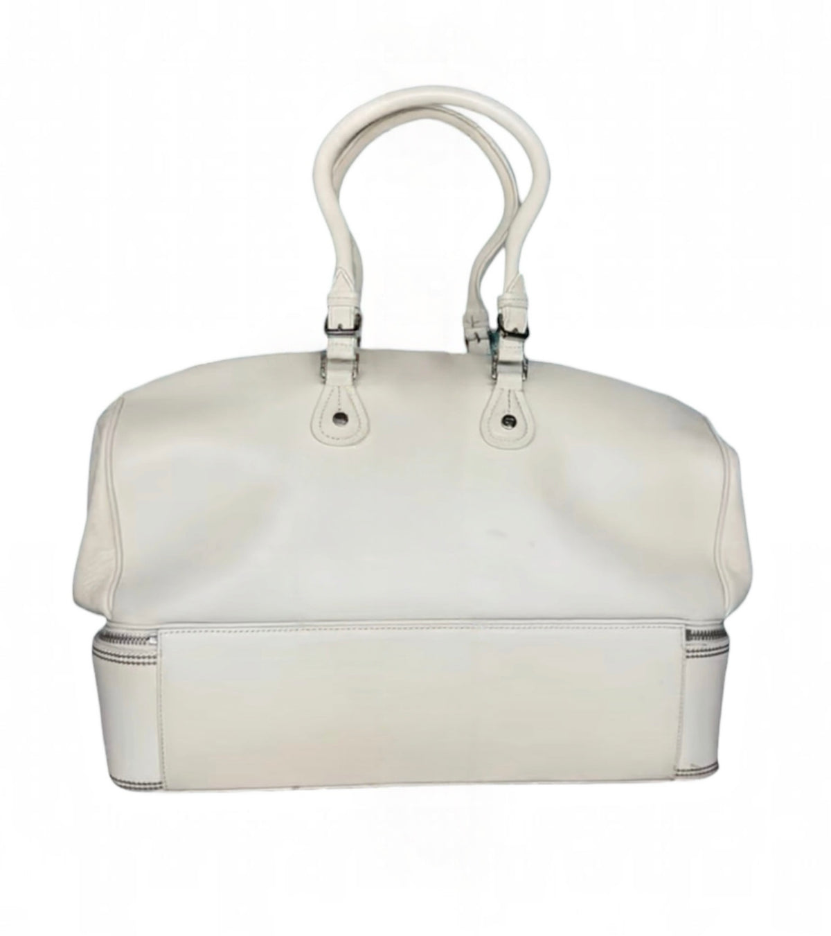 Dior White Leather Large Detective Bag