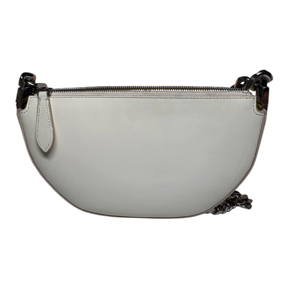 Burberry White Leather Chain Shoulder Bag