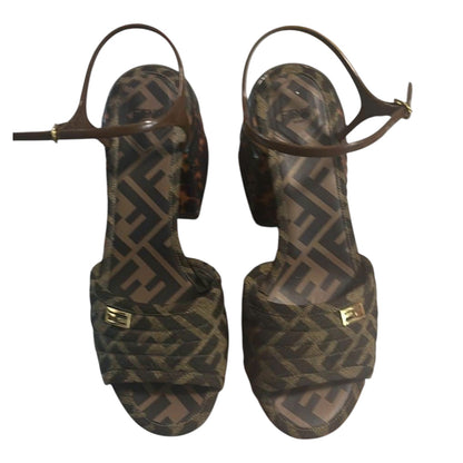 Fendi Zucca Platform Heels