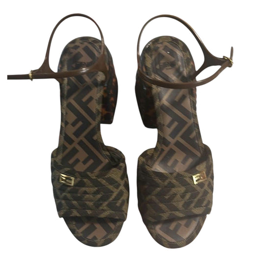 Fendi Zucca Platform Heels
