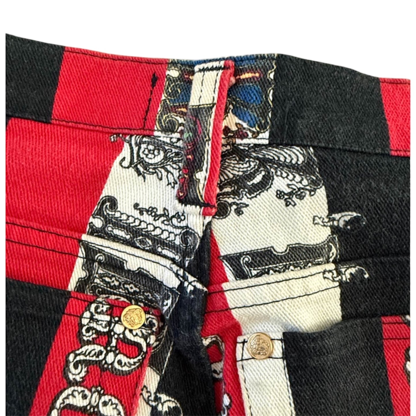 Rare Versace Jeans Couture Rock & Royalty Print Jeans