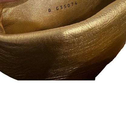 Chanel Gold Embellished Boots