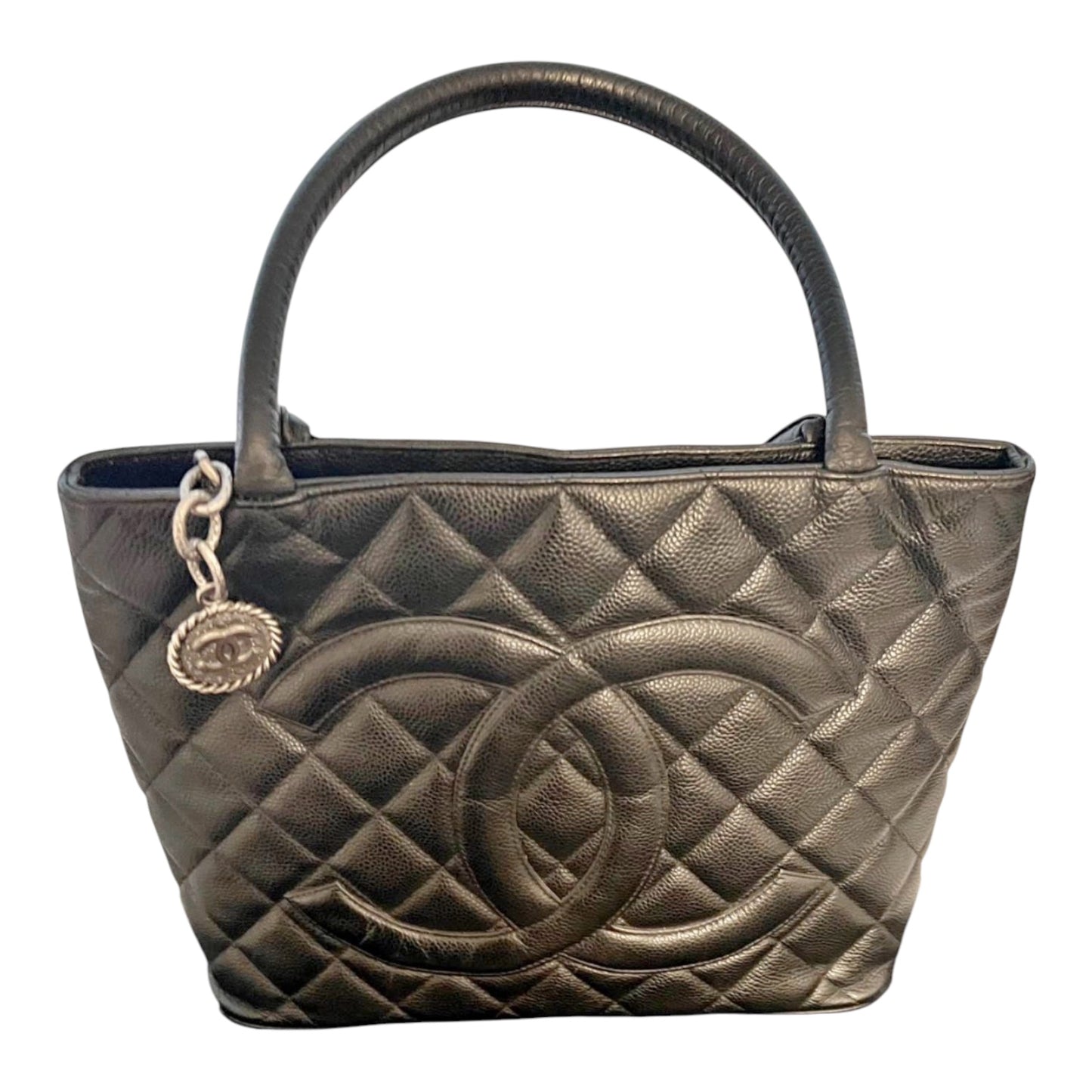 Chanel Medallion Tote Black Caviar Leather