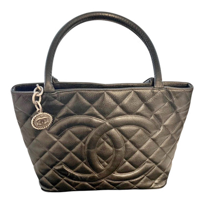 Chanel Medallion Tote Black Caviar Leather