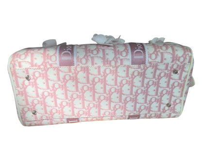 Dior Girly Trotter Boston Bag (Pink Floral Appliqué)