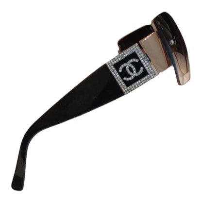 Chanel Crystal CC Logo Sunglasses 4095
B Black 24762