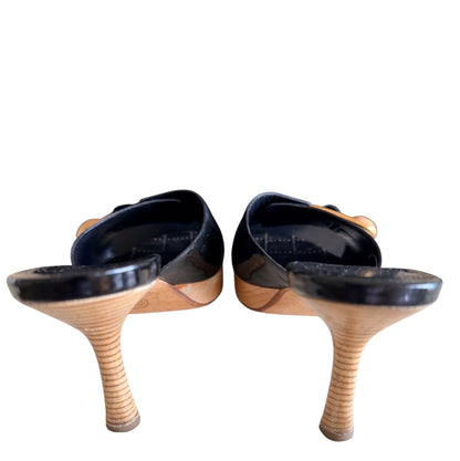 Chanel Interlocking CC Heeled Slides