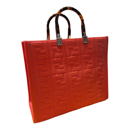 Fendi FF Tote with Tortoiseshell Handles