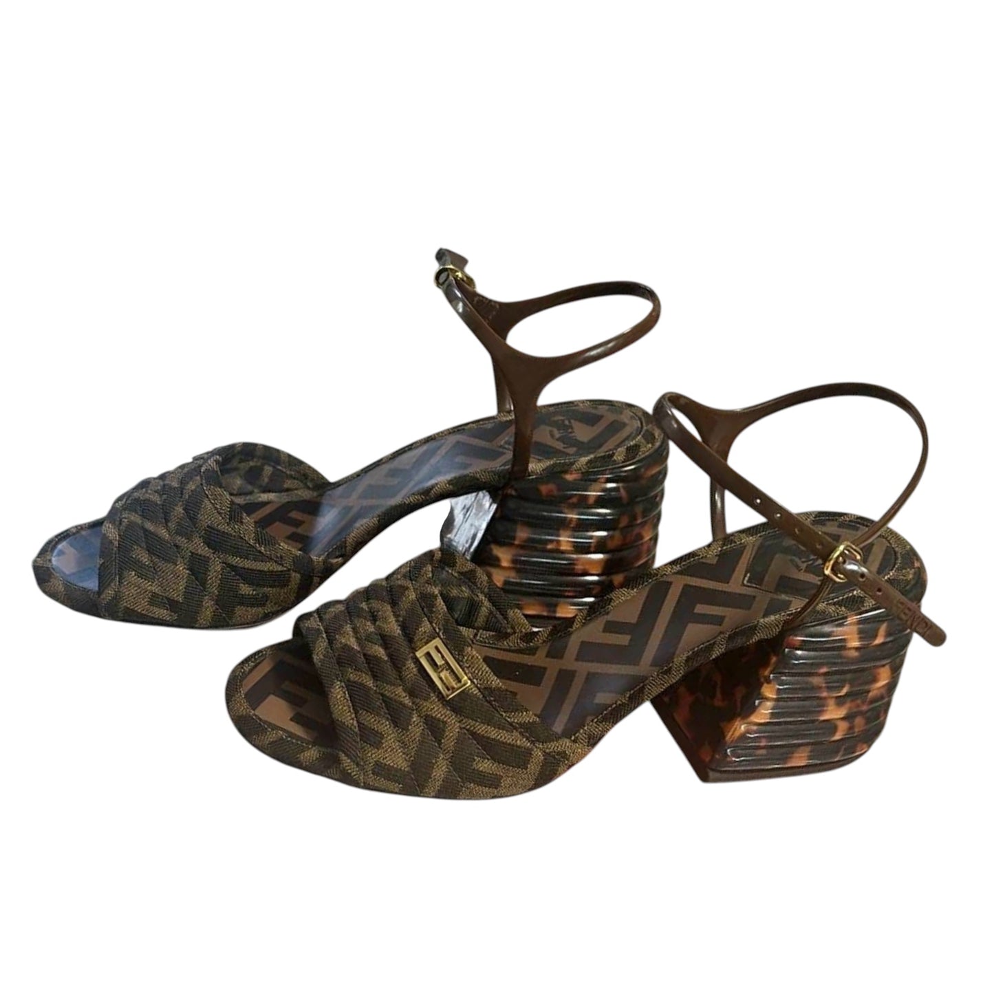 Fendi Zucca Platform Heels
