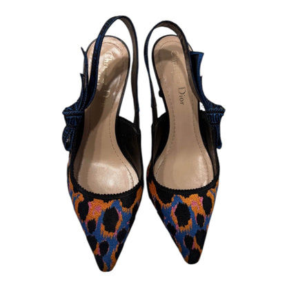 Dior Leopard J’Adior Slingback Kitten Heels
