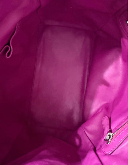 Rare Christian Dior Woven Lady Dior Tote in Fuchsia Pink