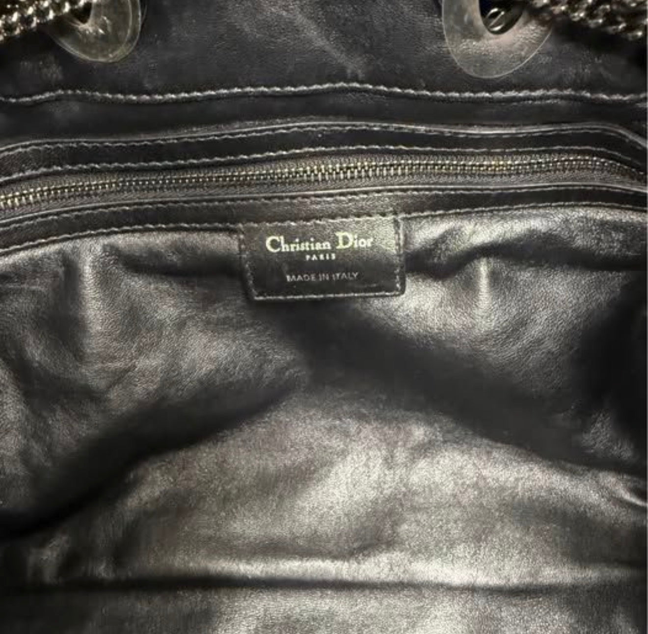 Christian Dior Chri Chri Cannage Leather Tote Bag