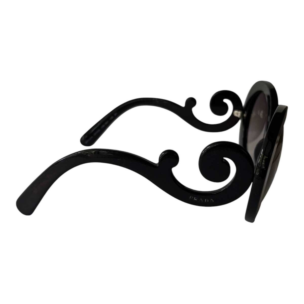 Prada Minimal Baroque Black Swirl Sunglasses SPR27N